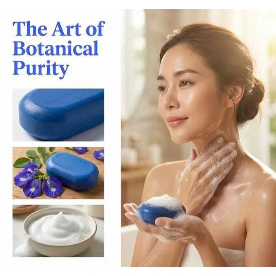 Chính hãng XÀ PHÒNG trắng da Dok Anchan Blue (Hoa Đậu Biếc) Many Colors tắm trắng và dưỡng da body
