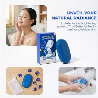 Xà phòng tắm trắng da và dưỡng da bodyDok Anchan Blue Hoa Đậu Biếc (sỉ ib)Many Colors