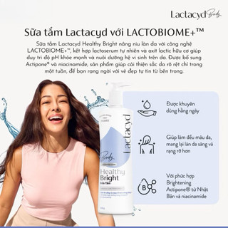 Sữa tắm Lactacyd Healthy Bright làm đều màu da, mang lại làn da sáng khỏe, rạng rỡ và tự tin