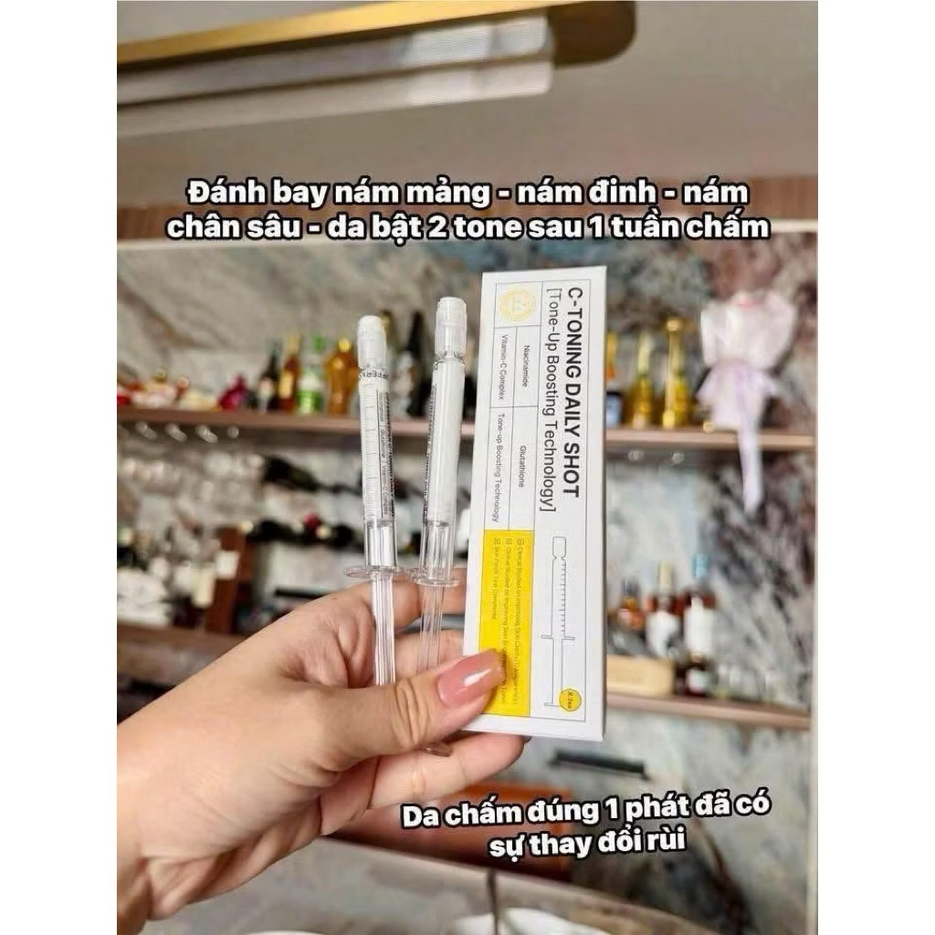 Set 2 Ống Tinh Chất Differ&Deeper C-Toning Daily Shot 2.5ml Làm Trắng Da Hỗ Trợ Mờ Nám hạn 2029 Hàn Quốc IS10