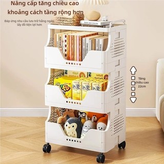 Xe Đẩy Kệ Nhựa Đa Năng Siêu Dày – Kệ Đựng Sách, Đồ Văn Phòng, Đồ Ăn Vặt Có Bánh Xe Di Chuyển Linh Hoạt