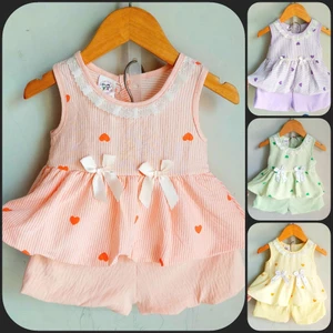 Đồ bộ sát nách bé gái từ 7 -13kg, vải Coton Hàn Mỏng Nhẹ mềm mại, thoáng mát, vải đẹp ko xù, thấm hút tốt