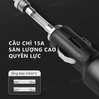 SEAMETAL Tẩu Sạc Ô Tô 12V 24V 180W Bộ Chia 2 Cổng Sạc Nhanh Có Cầu Chì 15A An Toàn