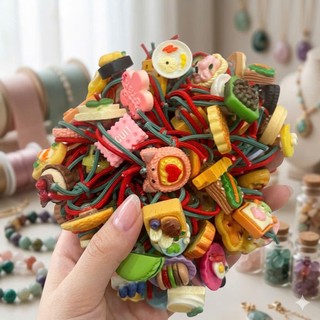 Dây Buộc Tóc Đồ Ăn Mix Cute – Thun Tóc Đồ Chơi Mini Siêu Dễ Thương Cho Bé Và Bạn Gái