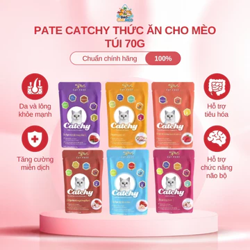 Pate Catchy Thức Ăn Cho Mèo Túi 70G, Pate 5 Plus - Pate Catchy Dinh Dưỡng Dành Cho Mèo - Đảo Chó Mèo