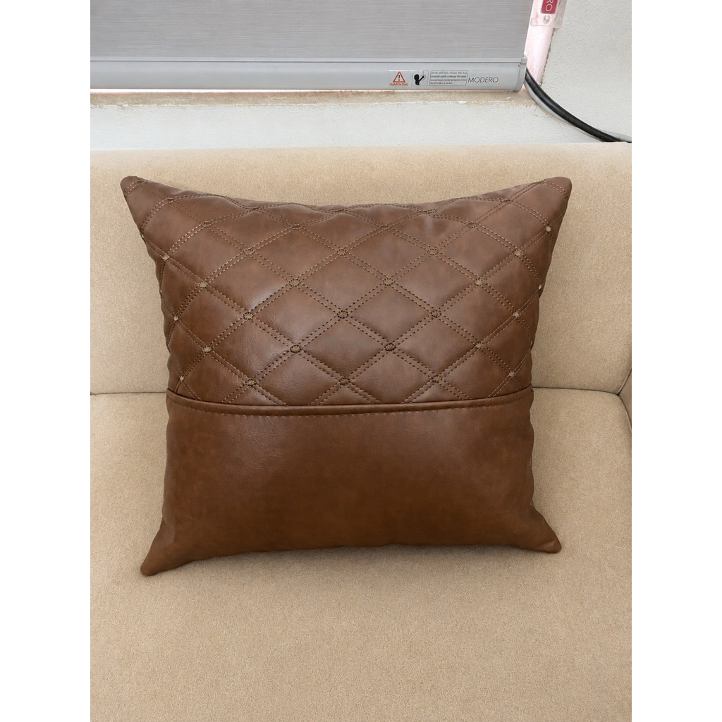 Gối trần trám ngang, Gối ôm, Gối tựa, Gối decor trang trí da Cleo chất lượng.