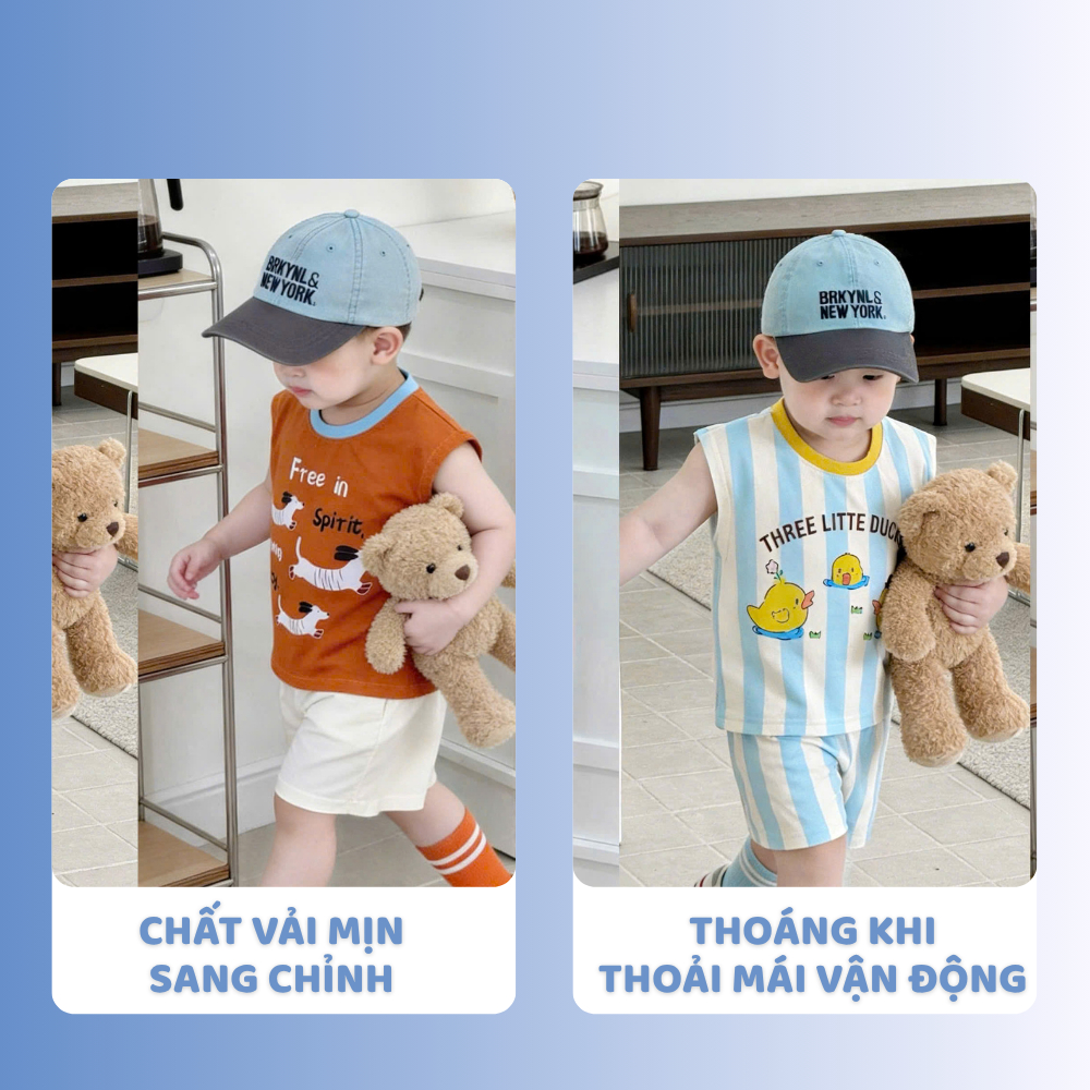 [À ƠI SHOP] D49- set 3 bộ ba lỗ chó vịt gà free in - a100.372