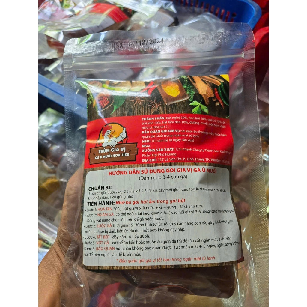 SET GIA VỊ GÀ Ủ MUỐI HOA TIÊU CÔBA FOOD Ủ 3 - 4 CON GÀ  (TÚI 300GR - TÚI 1KG) Chuẩn Vị