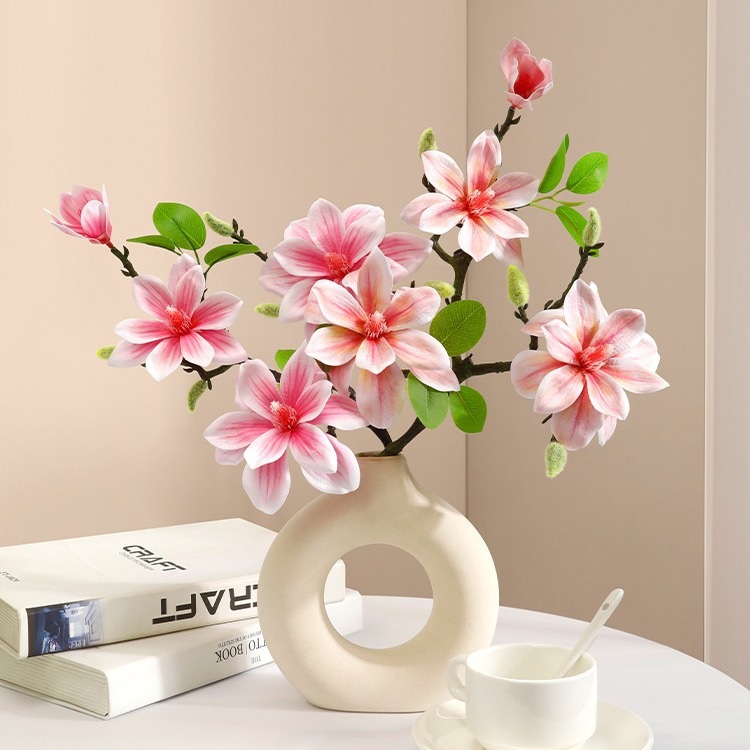 Bình họ hoa tròn mập gốm decor nhà cửa