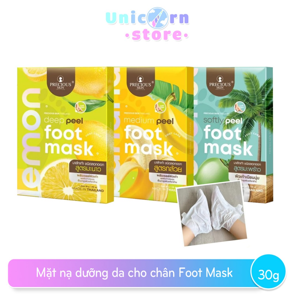 (Bao bì mới) Mặt Nạ Dưỡng Da Chân Precious Skin Thailand Softly Peel Foot Mask 30g