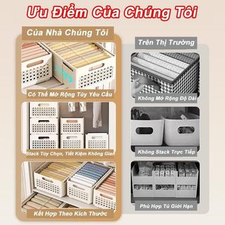 Hộp đựng đa năng điều chỉnh kích thước | Co giãn tùy ý | Đựng quần áo – đồ bếp – đồ bàn