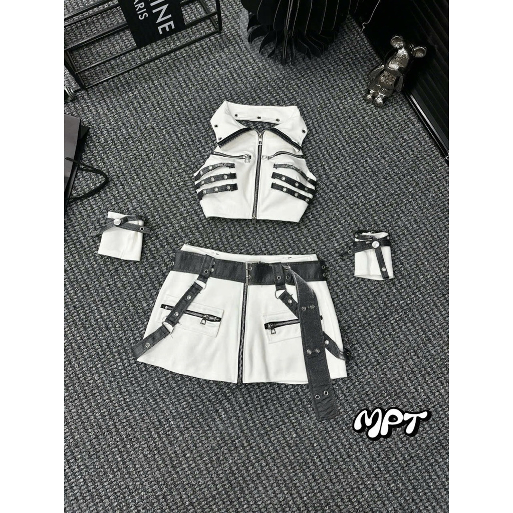 🔱 Set umi mix xước óng  ( kèm tay , có mút ngực )  Size S/M