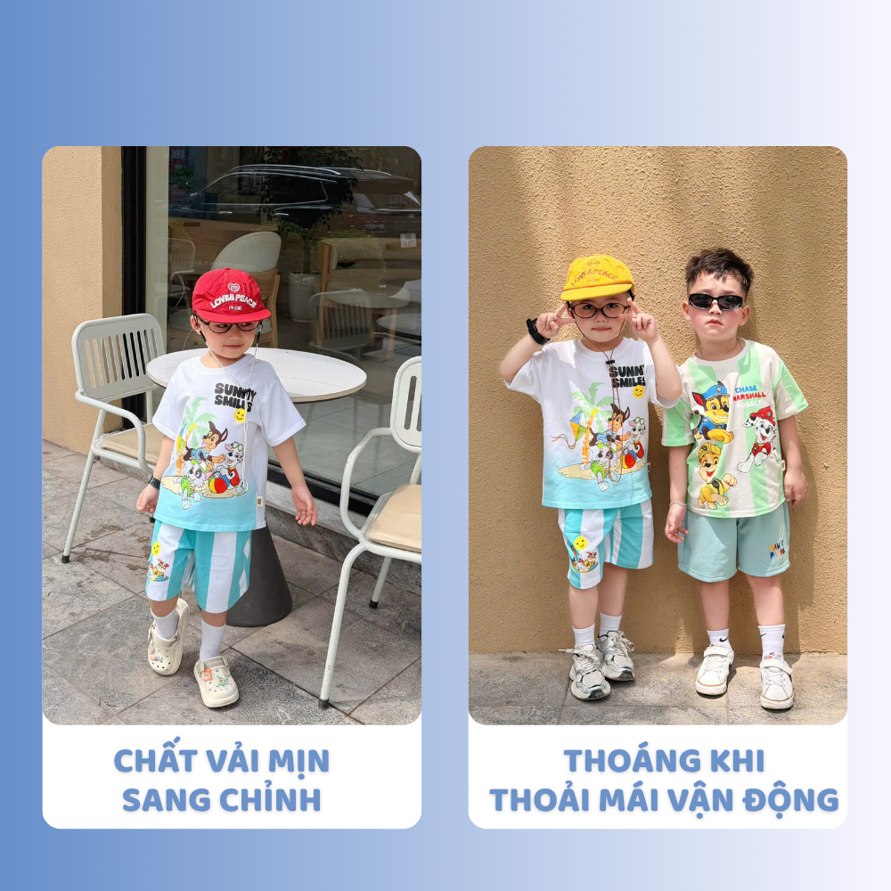 [À ƠI SHOP] D43- bộ cộc chó đi biển sunny smiles - a117.1809