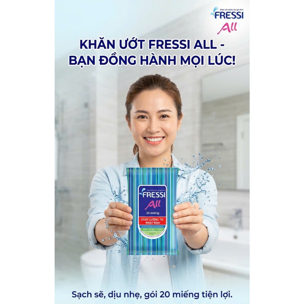 💎 KHĂN ƯỚT FRESSI ALL (20 MIẾNG) – CHĂM SÓC GIA ĐÌNH CHUẨN NHẬT BẢN