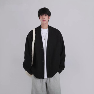 [Clean Fit] Áo khoác Cadigan Basic cho Nam kiểu dáng rộng Hàn Quốc - Minimal style