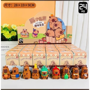 Lẻ 1 Hộp Blindbox hộp móc khóa labubu kuromi capybara, caby, baby,