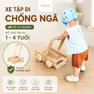 Xe Tập Đi Cho Bé Chống Đổ, Đồ Chơi Xe Đẩy Gỗ Đa Năng Cho Trẻ Từ 1 Đến 4 tuổi, Đồ Chơi Chàng Trai Gỗ