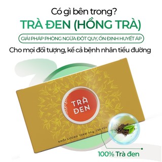 Trà Đen (Hồng Trà) Sunbeleaf - Giúp Tỉnh Táo, Phòng Đột Quỵ, Gan Nhiễm Mỡ, Điều Hòa Huyết Áp - Hộp 20 Gói