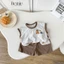 Bộ ba lỗ tanktop Brownie năng động cho bé trai, bộ thun cotton mềm mát Bernie