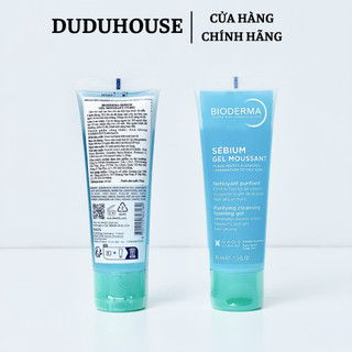 (Hàng Công Ty) Sữa Rửa Mặt Bioderma Sebium Gel Moussant Ngăn Ngừa Mụn Cho Da Dầu 200ml Duduhouse