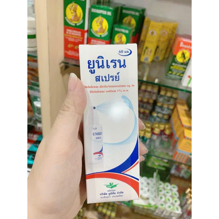 DẦU XỊT NÓNG GIẢM ĐAU NHỨT MỎI VAI GÁY, TOÀN THÂN UNIREN THÁI LAN