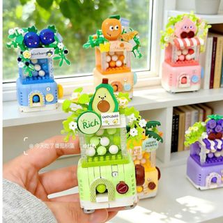 Bộ Lắp Ráp Hoa Quả Mini Trọn Bộ - Bơ Nho Chuối Trang Trí Bàn Dễ Thương HT Toys