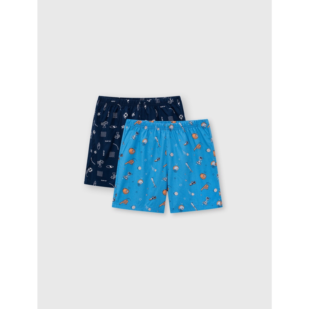 Combo quần mặc nhà bé trai CANIFA quần short chất cotton mềm mát in họa tiết PS26 2LA26S005