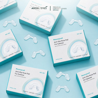 Miếng dán đệm chống trượt kính Silicone Angel Eyes Nasopad dùng cho kính cận, miếng dán đệm mũi