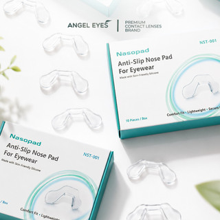 Miếng dán đệm chống trượt kính Silicone Angel Eyes Nasopad dùng cho kính cận, miếng dán đệm mũi