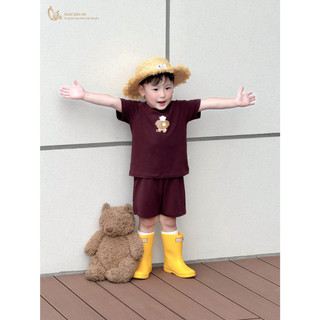 Ngọc Bảo An (1-2Y) Bộ quần áo cộc tay cotton 4 chiều thoáng mát, thấm hút tốt hoạ tiết đáng yêu 10kg đến 15kg