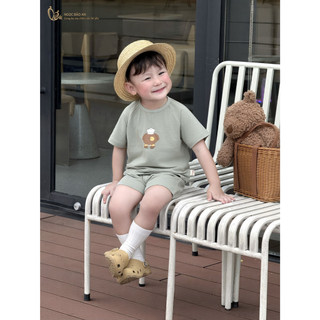Ngọc Bảo An (1-2Y) Bộ quần áo cộc tay cotton 4 chiều thoáng mát, thấm hút tốt hoạ tiết đáng yêu 10kg đến 15kg