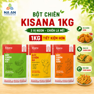 [DATE 30/10/2026] Bột Chiên Giòn Ngon Tẩm Vị Kisana 1KG, Bột Tẩm Gà Rán, Chiên Hải Sản, Rau Củ Đa Năng Siêu Giòn Ráo Dầu