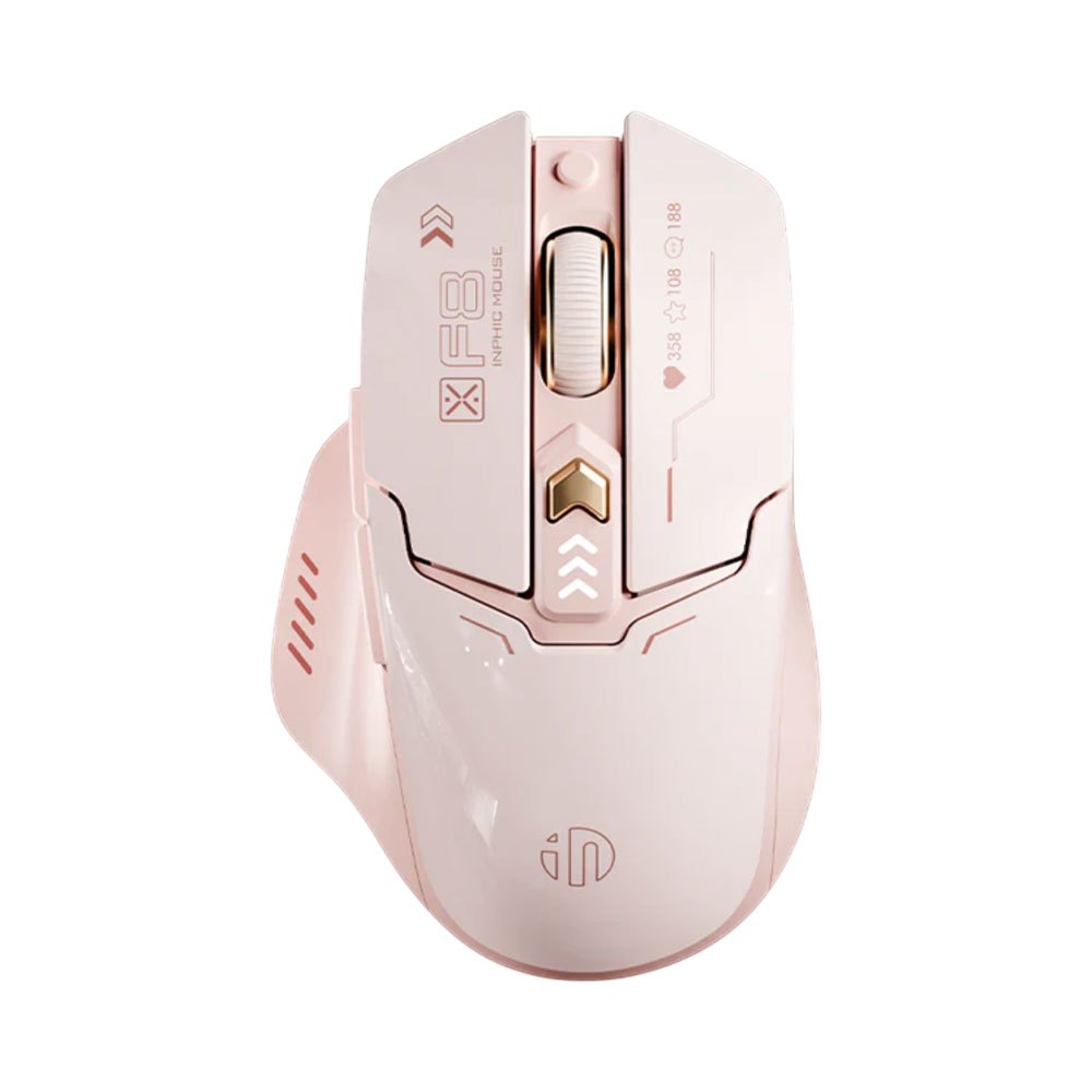 Chuột không dây Inphic F8 II Instant S205 (Hồng) - Bảo hành 12 tháng | BigBuy360 - bigbuy360.vn