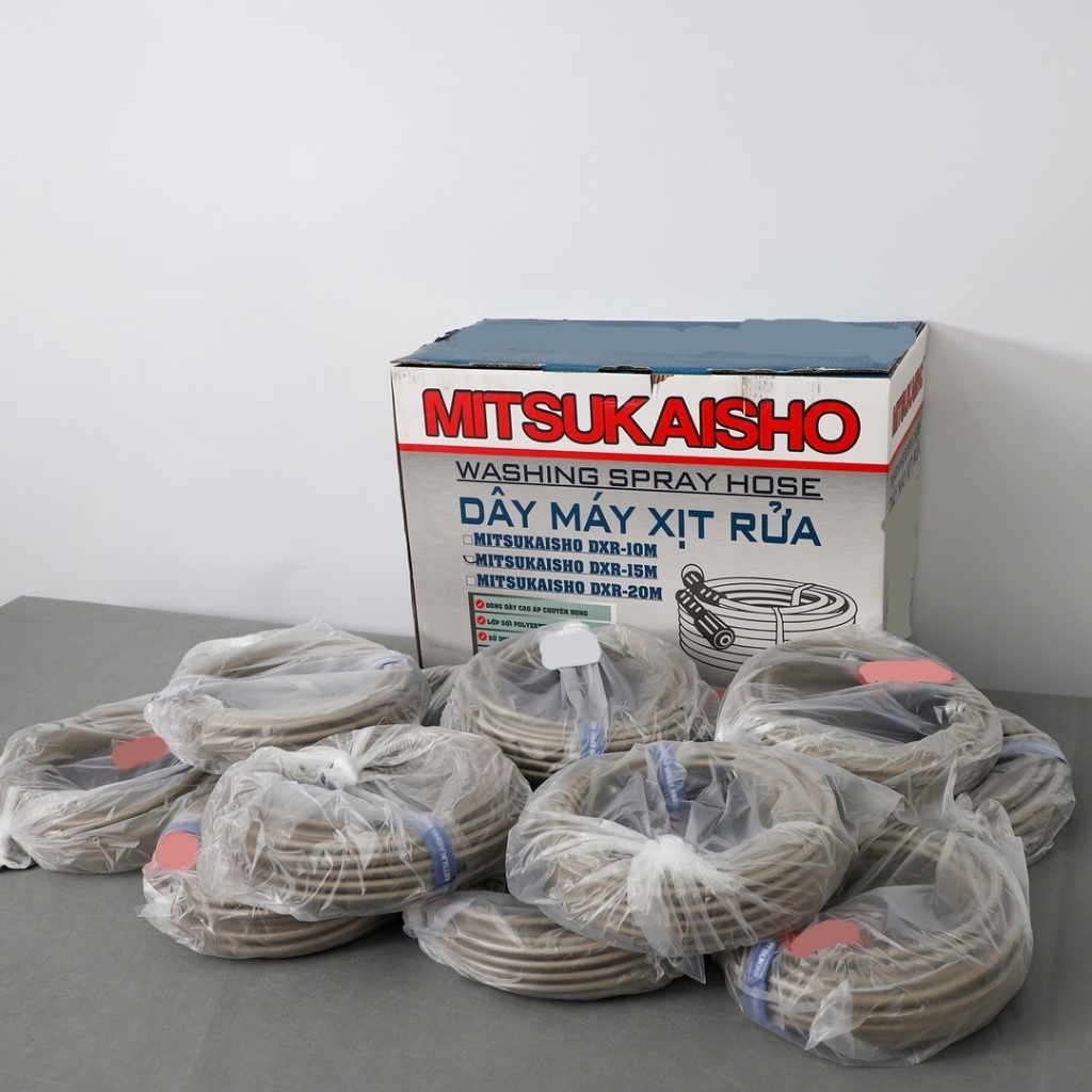 Dây Xịt Máy Rửa Xe Gia Đình 15m MITSUKAISHO DXR-15m Áp Lực Tối Đa 400 bar Bảo Hành 12 Tháng