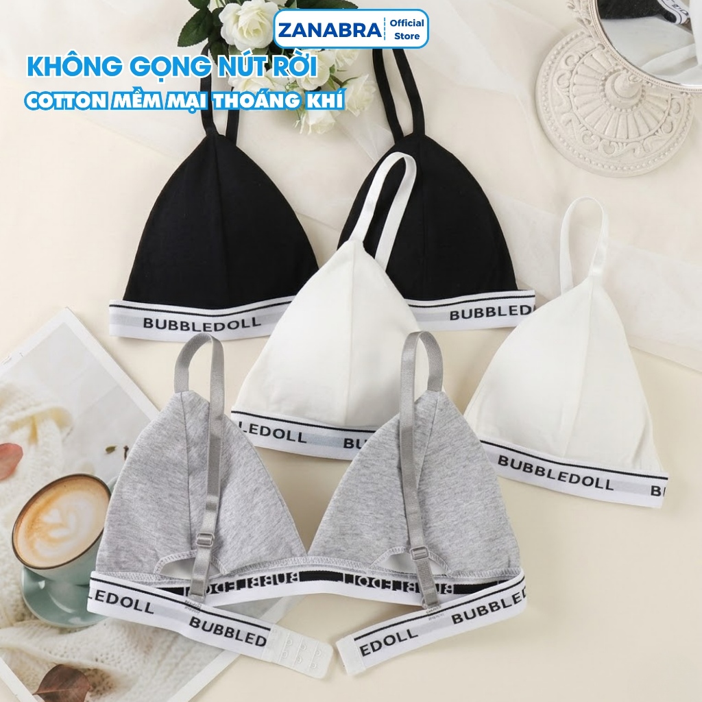 [MỚI 2026] Áo bra 2 dây không gọng mút mỏng dây chữ, Áo ngực nữ kiểu sexy trẻ trung ZANABRA B3009