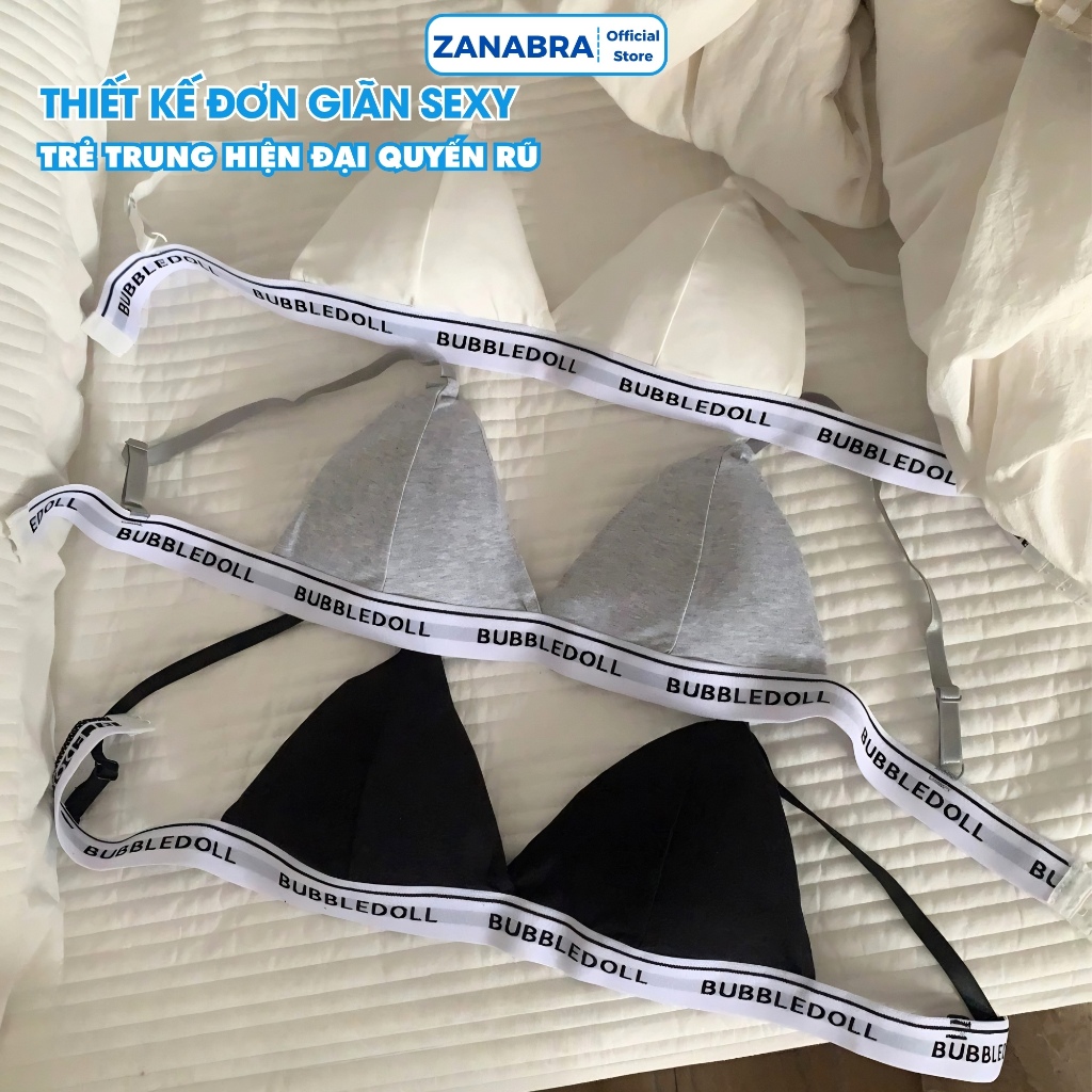 [MỚI 2026] Áo bra 2 dây không gọng mút mỏng dây chữ, Áo ngực nữ kiểu sexy trẻ trung ZANABRA B3009