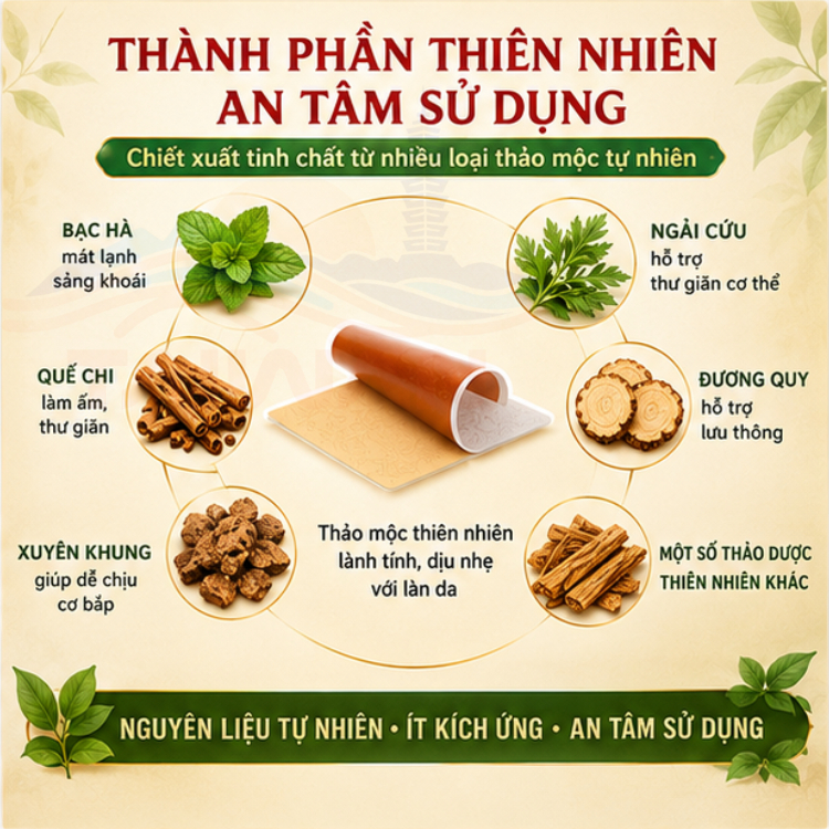 MIẾNG DÁN NHẤT ĐIỀU CĂN - JIN PAI ĐÀI LOAN 7 MIẾNG/TÚI