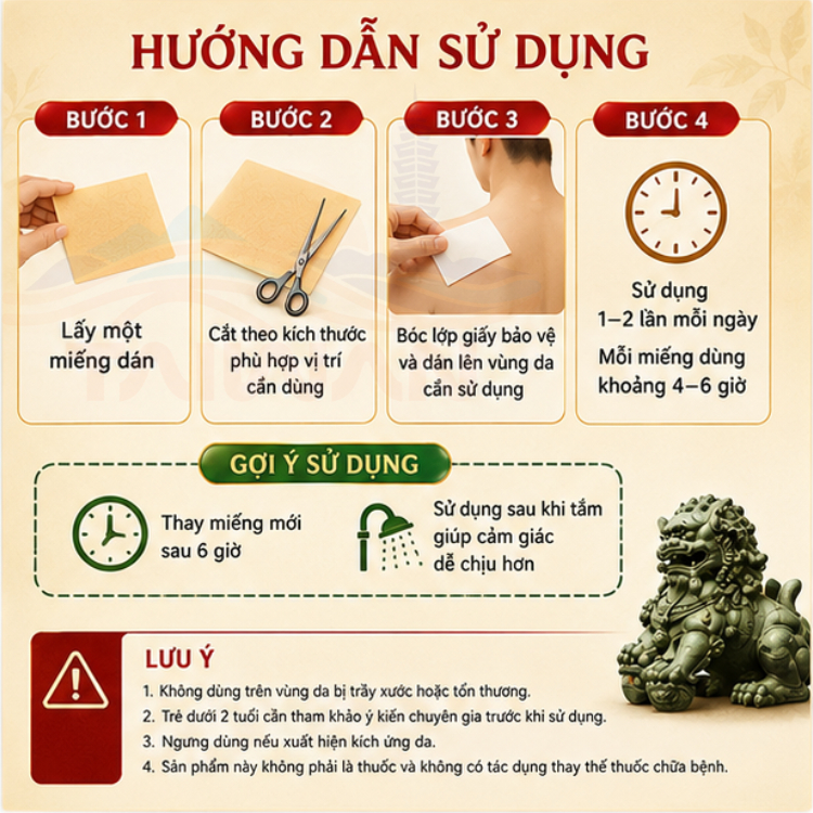 MIẾNG DÁN NHẤT ĐIỀU CĂN - JIN PAI ĐÀI LOAN 7 MIẾNG/TÚI
