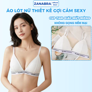 Áo bra 2 dây không gọng mút mỏng dây chữ, Áo ngực nữ kiểu sexy trẻ trung ZANABRA B3009