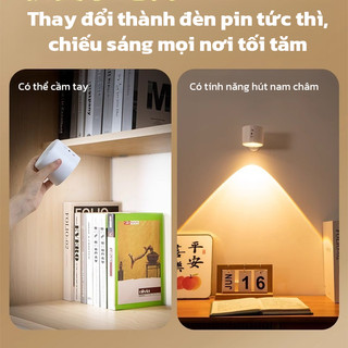 SUBOGDG Đèn ngủ không dây có từ tính không cần gắn dây kết nối đèn đọc sách, có pin sạc