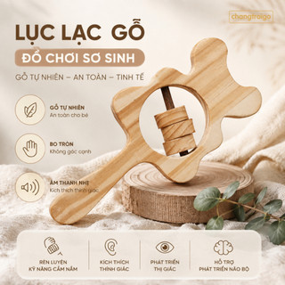 Đồ chơi lục lạc bằng gỗ Montessori dành cho em bé – Đồ chơi gỗ Chàng Trai Gỗ
