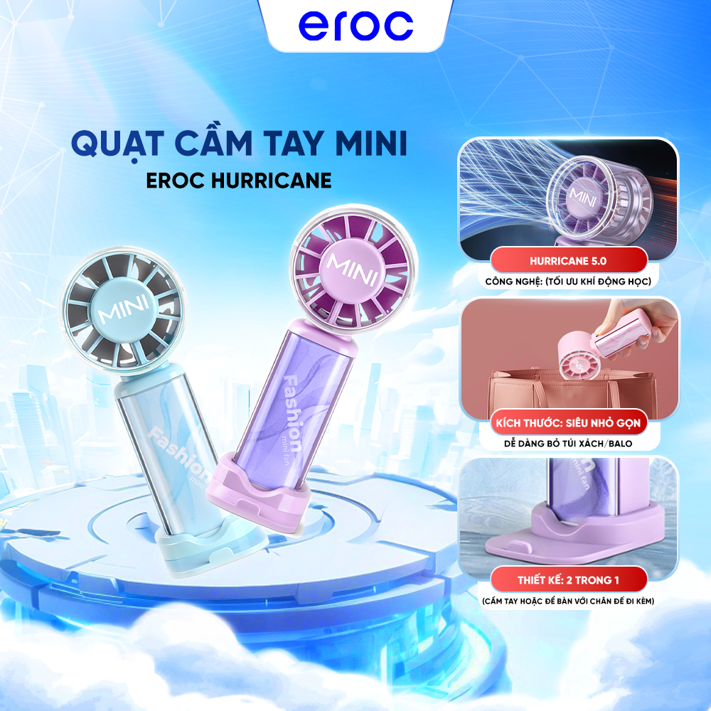 Quạt cầm tay EROC Hurricane 5.0