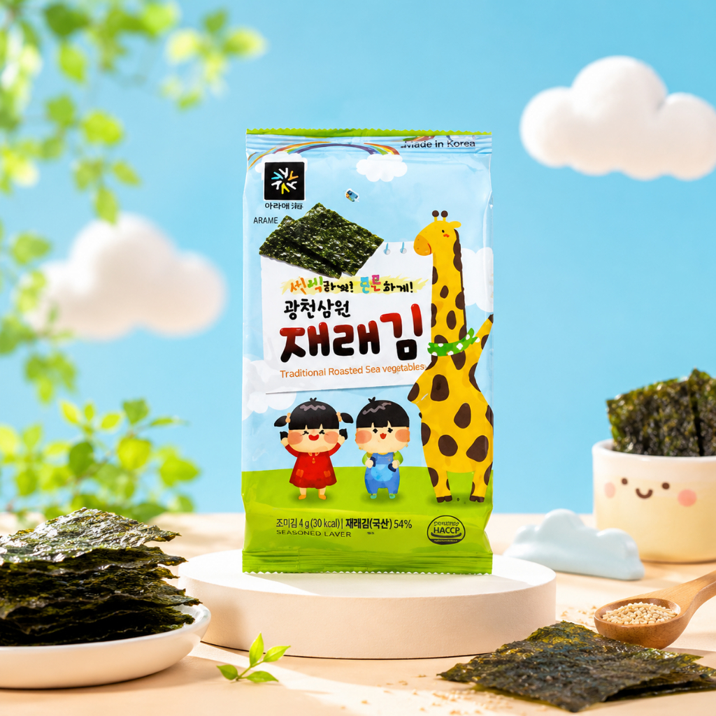 Rong biển ăn liền SAMWON KID tăng chiều cao, rong biển cuộn cơm, lá kim cuộn cơm cho bé Tibongstore