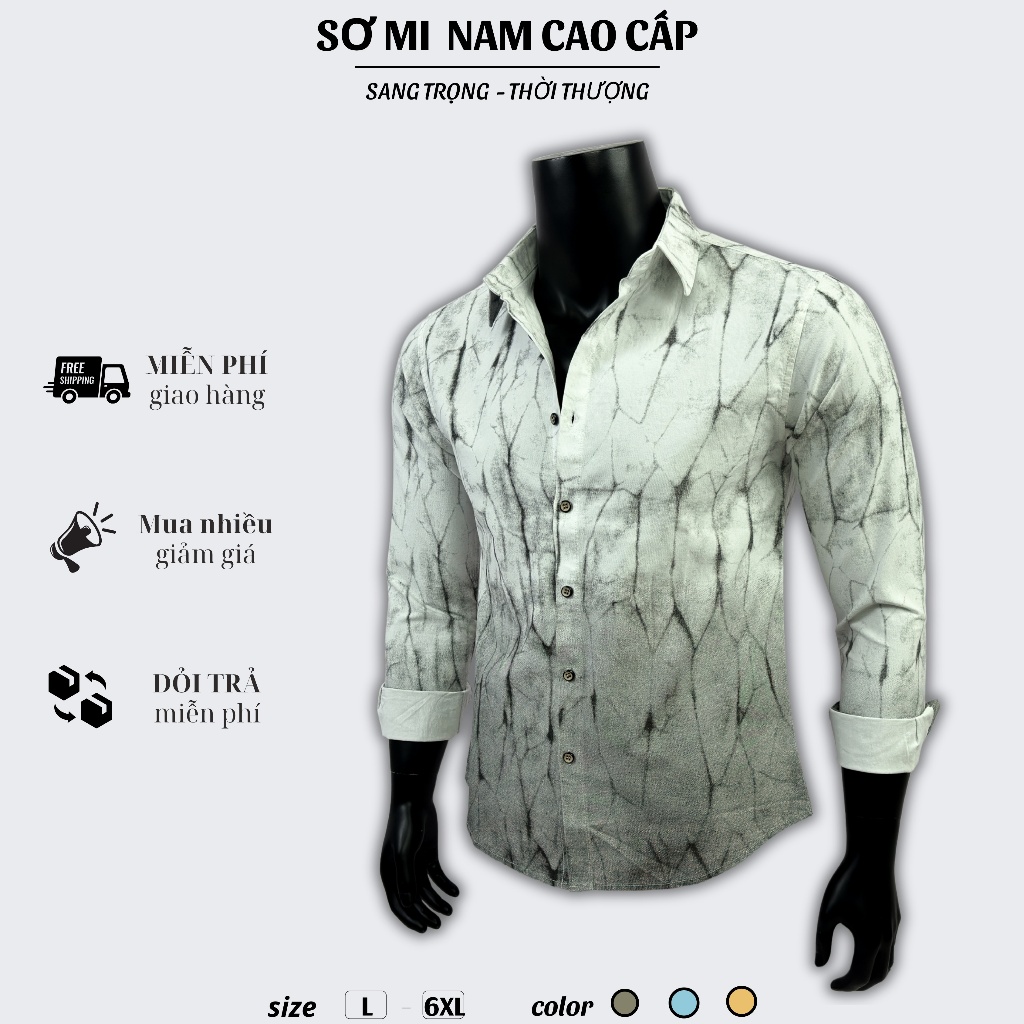 Sơ Mi Nam Vải Cotton Wash Hàn Quốc Cao Cấp Thấm Hút Mồ Hôi Sang Trọng 05
