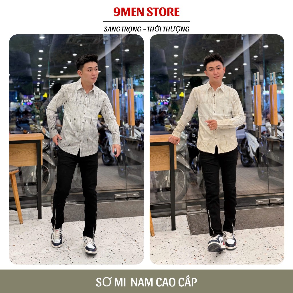 Sơ Mi Nam Vải Cotton Wash Hàn Quốc Cao Cấp Thấm Hút Mồ Hôi Sang Trọng 05