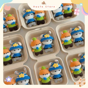 Móc Khoá Len Zootopia Cáo Cam Thỏ Xám Nick Judy Hoạt Hình Cartoon Quà Tặng Dễ Thương Độc Đáo Handmade Haste