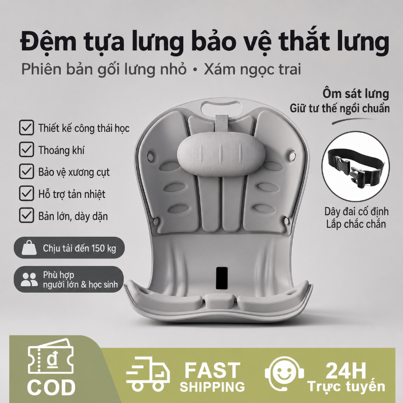 Ghế bệt công thái học tựa lưng, ghế công thái học chỉnh dáng ngồi chống gù giảm đau lưng