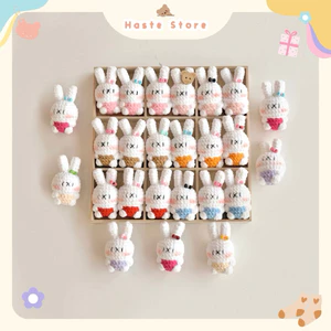 Móc Khoá Len Nhung Mini Thỏ Miffy Hoạt Hình Pastel Quà Tặng Dễ Thương Độc Đáo Handmade Haste