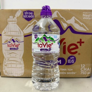 Thùng 12 chai La Vie+ Kiềm có khoáng thiên nhiên 750ml