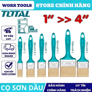 Cọ sơn TOTAL, lông mềm không rụng, cán cầm chắc tay, sơn mịn đều, dùng cho sơn tường – gỗ – sắt DNTT